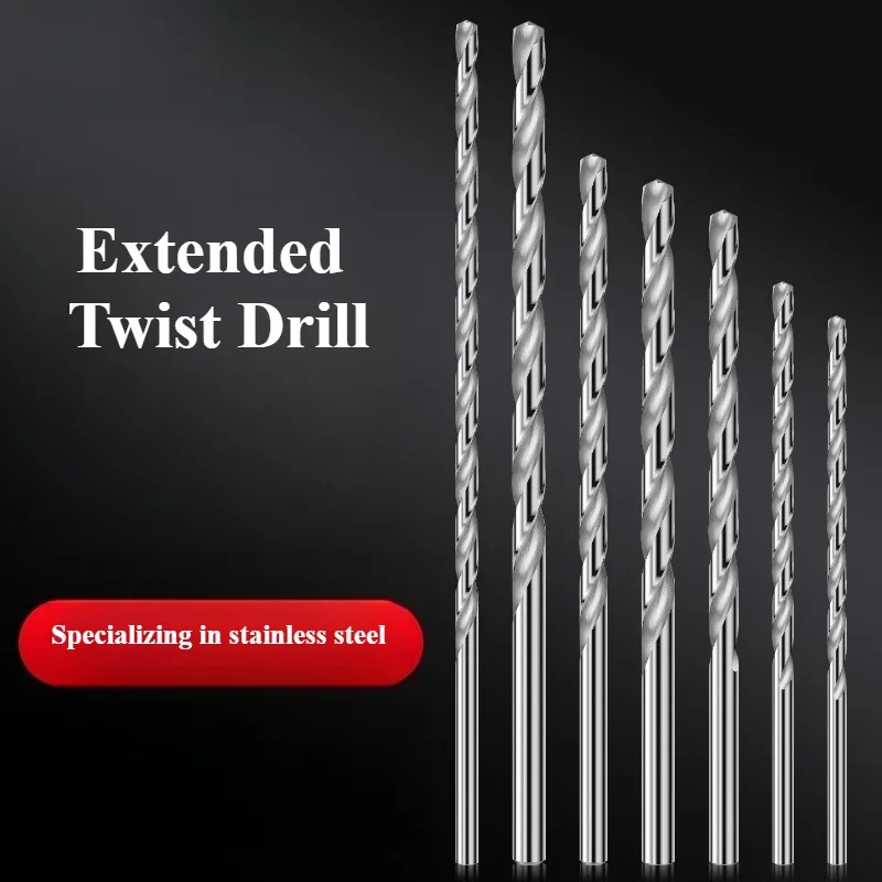 Extended twist drill bit, high hardness stainless steel cast iron straight handle hand drill, high speed steel punching special
Extended twist drill bit, high hardness stainless steel cast iron straight handle hand drill, high speed steel punching special