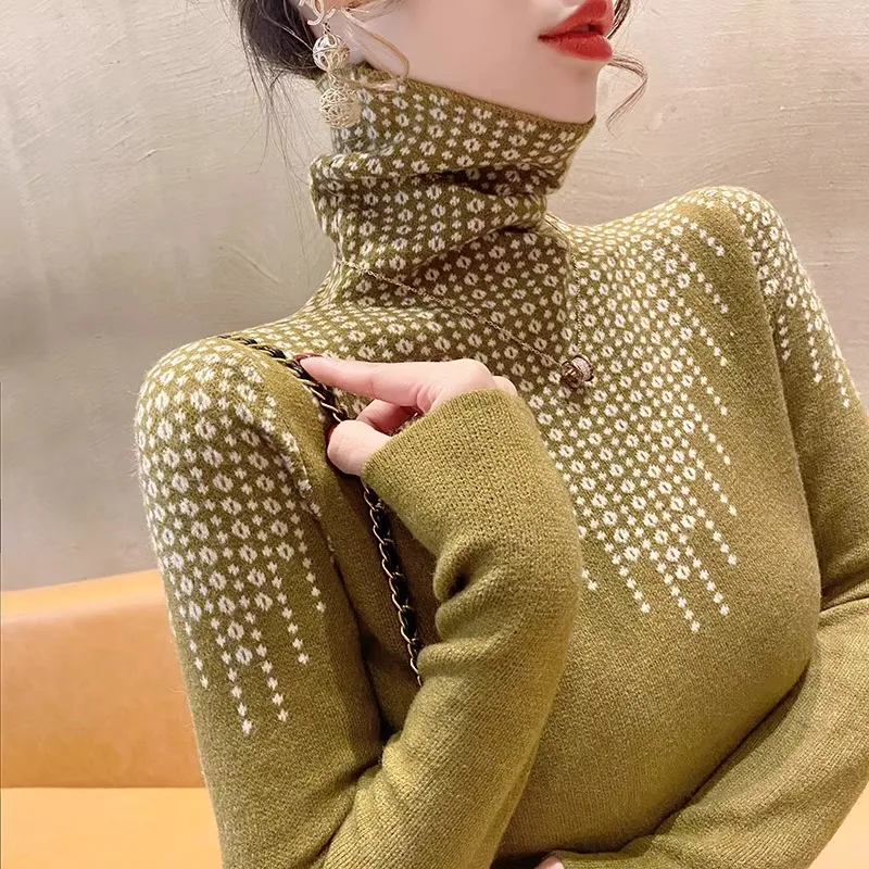 Women Clothing Fashion Comfortable Soft Wool Pullovers Elastic Slim Turtleneck Knitted Jumper Autumn Winter Vintage Casual Tops
Women Clothing Fashion Comfortable Soft Wool Pullovers Elastic Slim Turtleneck Knitted Jumper Autumn Winter Vintage Casual Tops