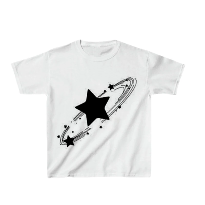 Summer aesthetic street fashion cool T-shirt simple women's tops retro hand-painted pattern printing Y2k clothing
Summer aesthetic street fashion cool T-shirt simple women's tops retro hand-painted pattern printing Y2k clothing