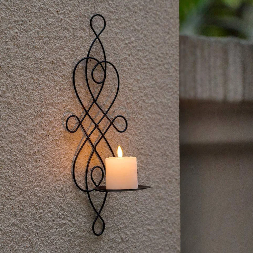 Iron Candlestick Tealight Holder Rack Black European Style Metal Hanging Wall Decor Home Party Wedding
Iron Candlestick Tealight Holder Rack Black European Style Metal Hanging Wall Decor Home Party Wedding