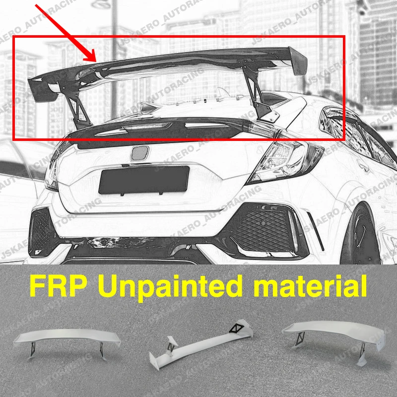 For Honda Civic FK7 FK8 Hatchback Rear Trunk GT Spoiler Wing Lip FRP Unpainted car BodyKits
For Honda Civic FK7 FK8 Hatchback Rear Trunk GT Spoiler Wing Lip FRP Unpainted car BodyKits