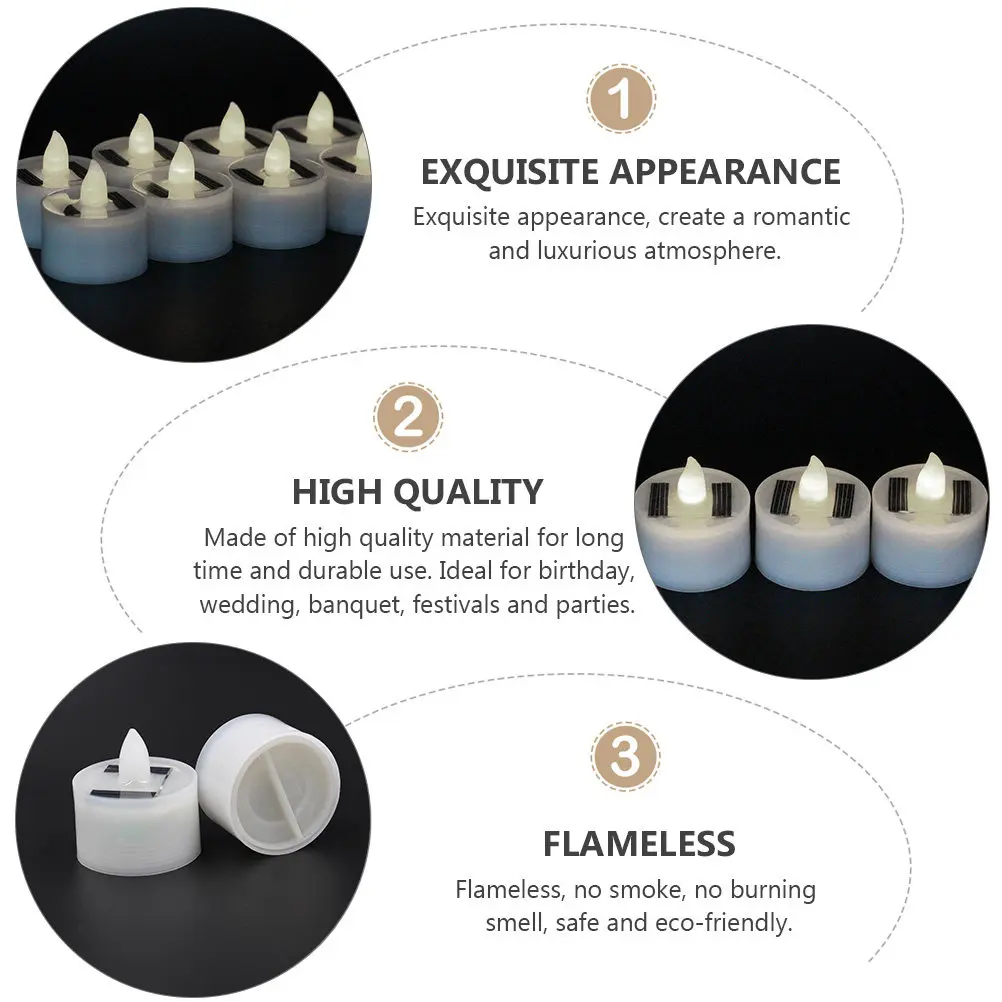 6Pcs Waterproof LED Light Flameless Decorative Lamp for Romantic Wedding Banquet Festival
6Pcs Waterproof LED Light Flameless Decorative Lamp for Romantic Wedding Banquet Festival