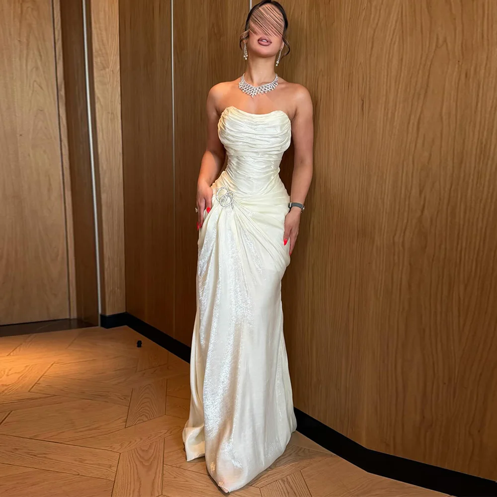 Customized Fashion Strapless Sleeveless Evening Dress Elegant Mermaid Homecoming Dress Zipper Back Sweep Train Celebrity Gowns
Customized Fashion Strapless Sleeveless Evening Dress Elegant Mermaid Homecoming Dress Zipper Back Sweep Train Celebrity Gowns