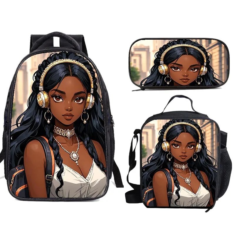 Harajuku Youthful Novelty African girl 3D Print 3pcs/Set Student Travel bags Laptop Daypack Backpack Lunch Bag Pencil Case
Harajuku Youthful Novelty African girl 3D Print 3pcs/Set Student Travel bags Laptop Daypack Backpack Lunch Bag Pencil Case