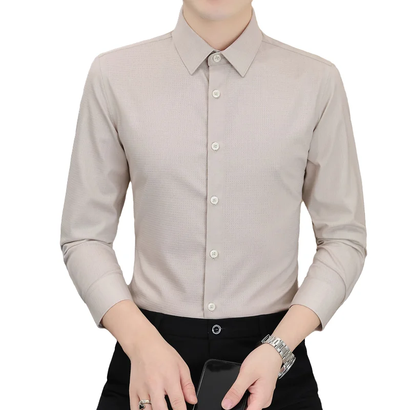 Men's Fashion Long Sleeve Shirt Spring Summer New Arrival Solid Color Business Shirt Soft Breathable Wear for Office Commute
Men's Fashion Long Sleeve Shirt Spring Summer New Arrival Solid Color Business Shirt Soft Breathable Wear for Office Commute