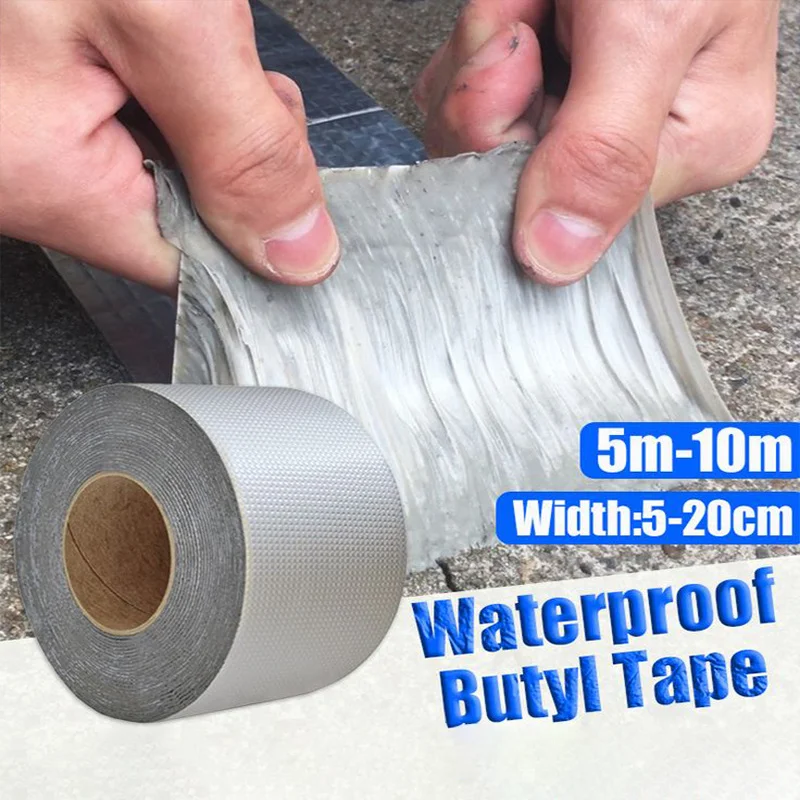 Waterproof Butyl Tape Super Strong High Temperature Resistant Adhesive Tape Aluminum Foil Sealant Tape Rooftop Wall Repair Strip
Waterproof Butyl Tape Super Strong High Temperature Resistant Adhesive Tape Aluminum Foil Sealant Tape Rooftop Wall Repair Strip