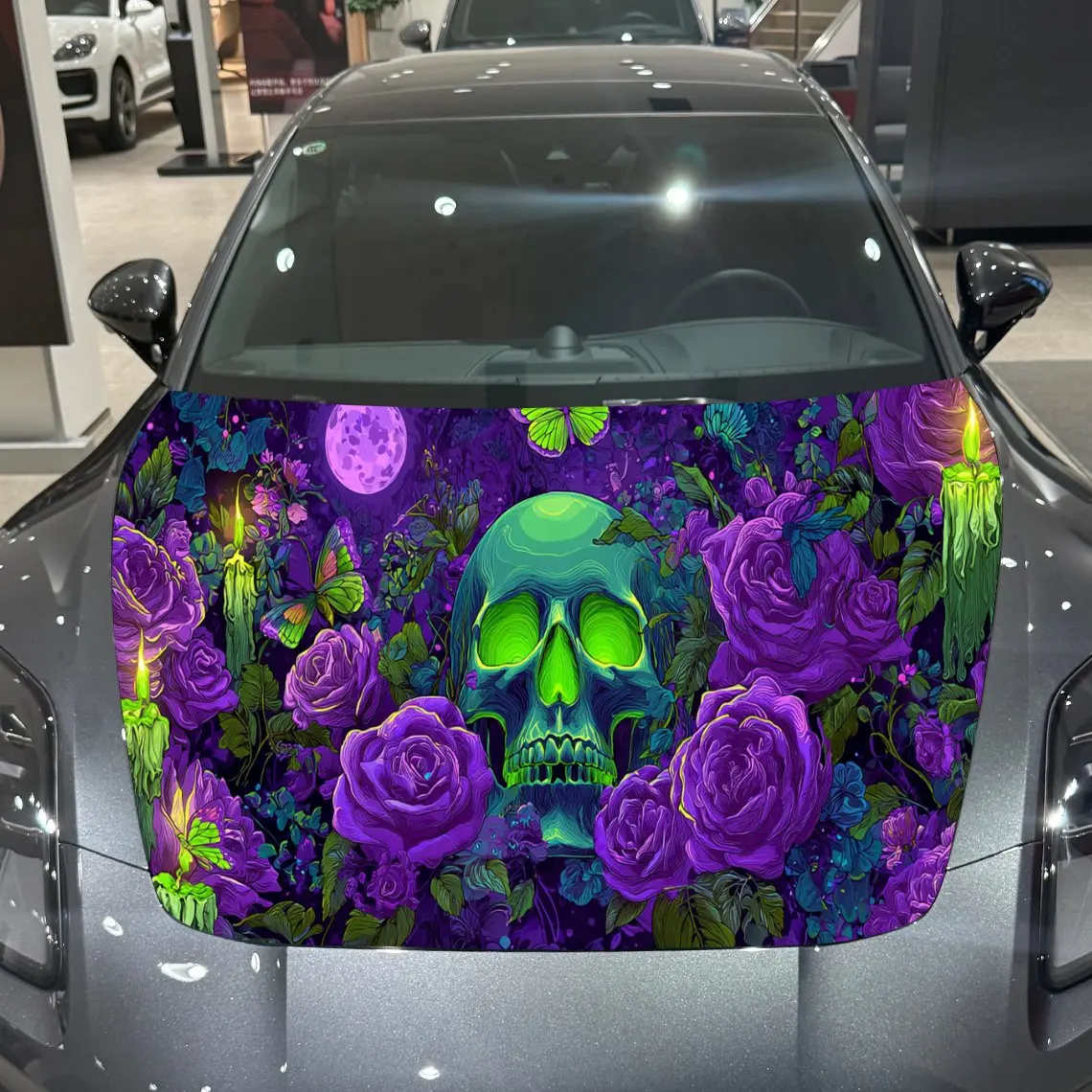 Purple Rose Green Skull Car Hood Vinyl Stickers Car Surface Protection Decal Car Decoration Cover Vinyl Wraps Waterproof Self-ad
Purple Rose Green Skull Car Hood Vinyl Stickers Car Surface Protection Decal Car Decoration Cover Vinyl Wraps Waterproof Self-ad