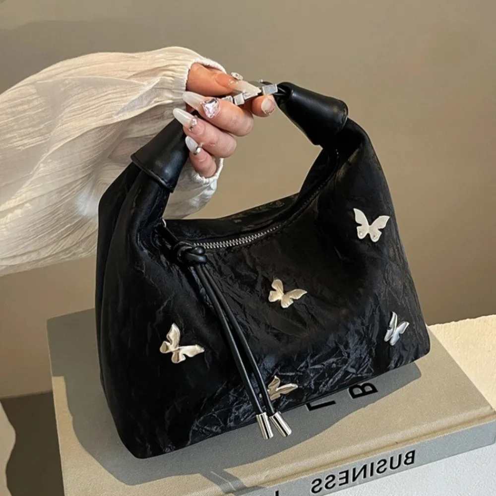 Korean Style Dumpling Shape Handbag Tote Casual Single Shoulder Bag Large Capacity Solid Color Butterfly Crossbody Bag Girls
Korean Style Dumpling Shape Handbag Tote Casual Single Shoulder Bag Large Capacity Solid Color Butterfly Crossbody Bag Girls
