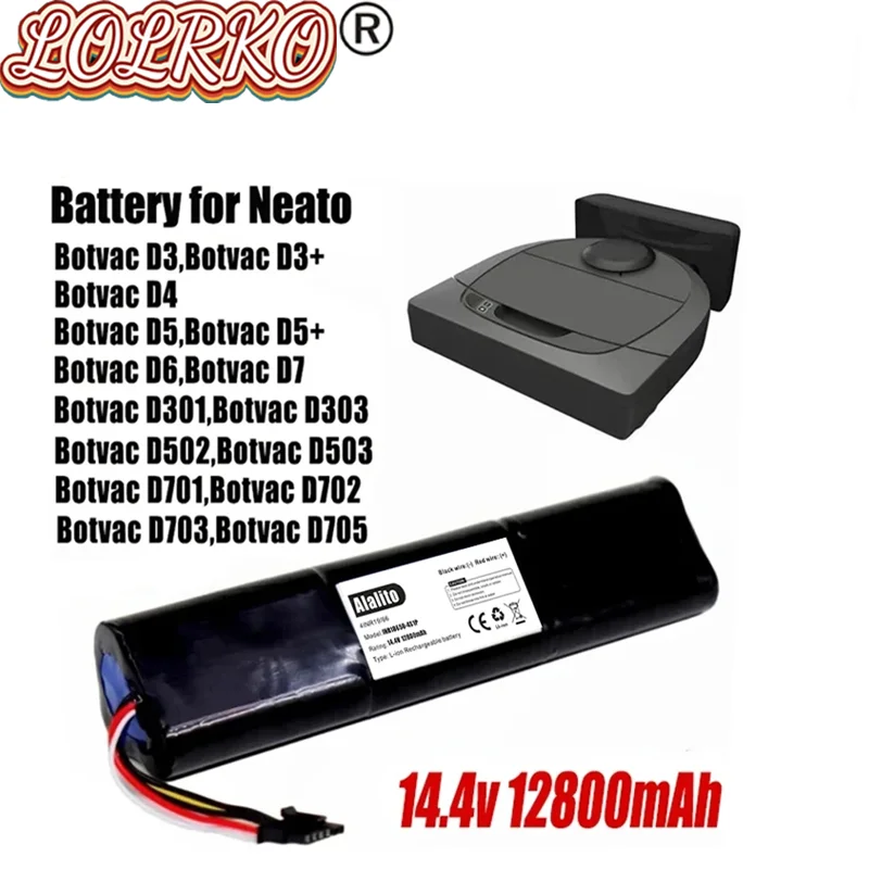 Replacement Battery 14.4V 61WH 9800mAh For Neato Botvac D3 D4 D5 D6 D7 205-0011 Sweeping Robot
Replacement Battery 14.4V 61WH 9800mAh For Neato Botvac D3 D4 D5 D6 D7 205-0011 Sweeping Robot