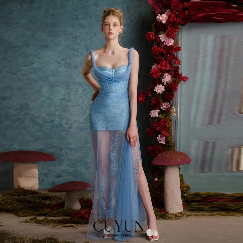 CUYUN Elegant Prom Dresses Women Sweetheart Lace and Tulle Evening Dresses Customized A Line Luxury Party Gown Special Occasion
CUYUN Elegant Prom Dresses Women Sweetheart Lace and Tulle Evening Dresses Customized A Line Luxury Party Gown Special Occasion