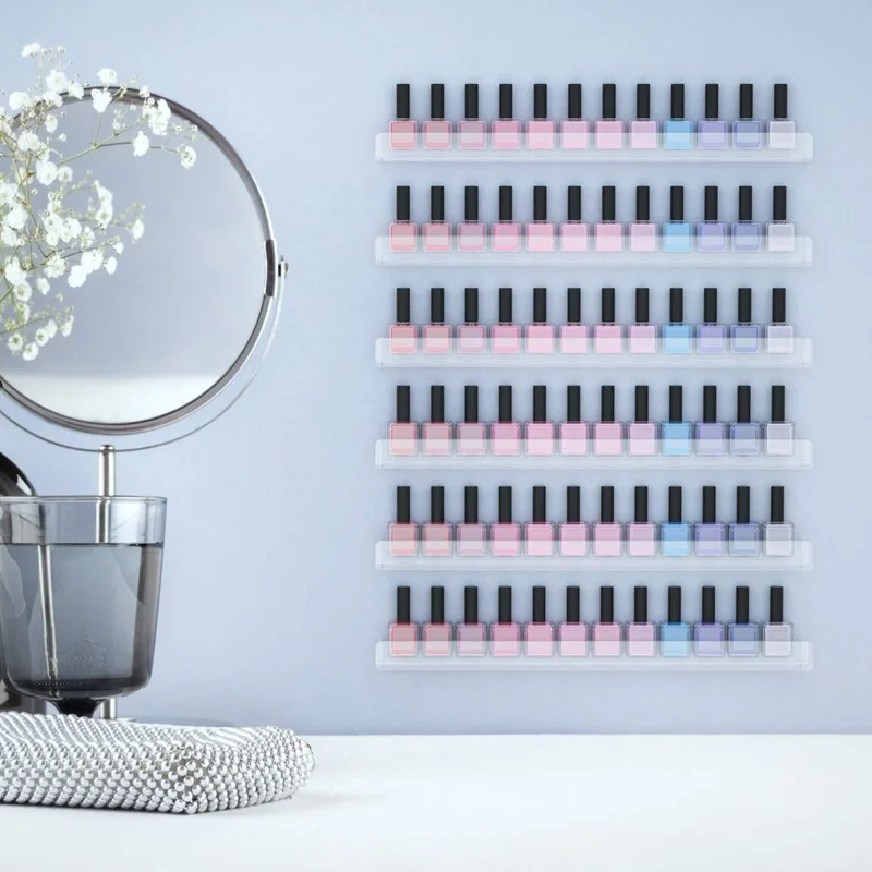 4 Layer Wall Hanger Acrylic Nail Polish Display Stands Transparent Organizer Rack Wall Mounted Holders Nail Polish Decoration
4 Layer Wall Hanger Acrylic Nail Polish Display Stands Transparent Organizer Rack Wall Mounted Holders Nail Polish Decoration