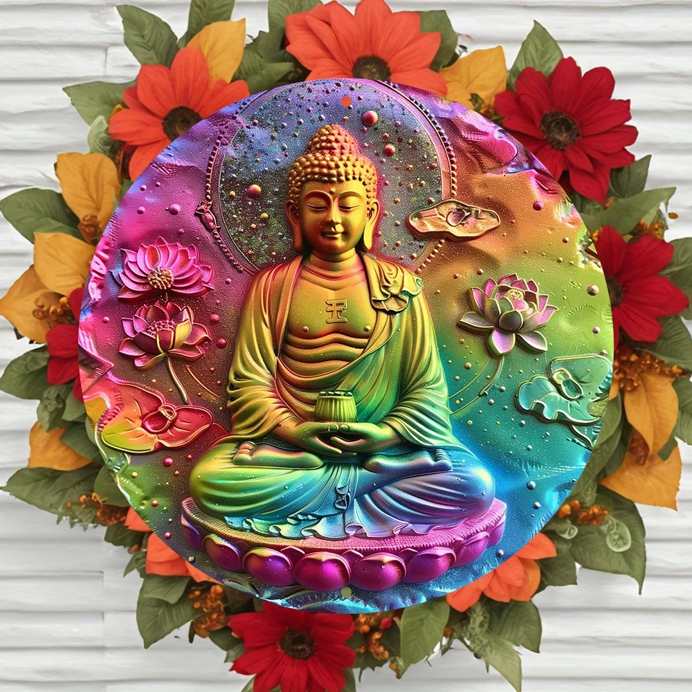 Tranquil Buddha Metal Yard Sign - Peaceful Meditation Circular Aluminum Art, Waterproof Wall Hanging Outdoor Decor, Pre-Drilled
Tranquil Buddha Metal Yard Sign - Peaceful Meditation Circular Aluminum Art, Waterproof Wall Hanging Outdoor Decor, Pre-Drilled