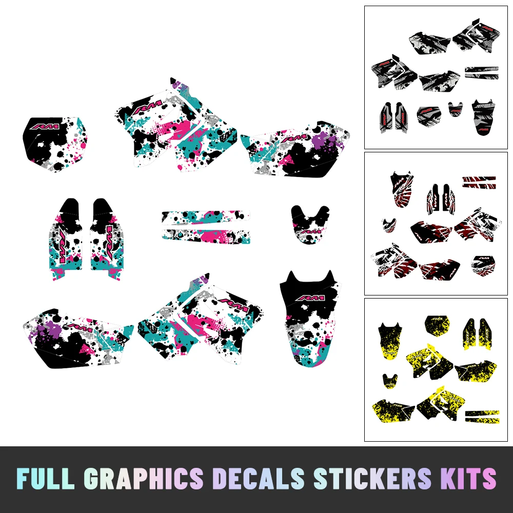 Набор графических наклеек для мотокросса SUZUKI RM250 RM125 2001-2012, декоративные наклейки для внедорожных мотоциклов, подходят для RM 125 250
Набор графических наклеек для мотокросса SUZUKI RM250 RM125 2001-2012, декоративные наклейки для внедорожных мотоциклов, подходят для RM 125 250