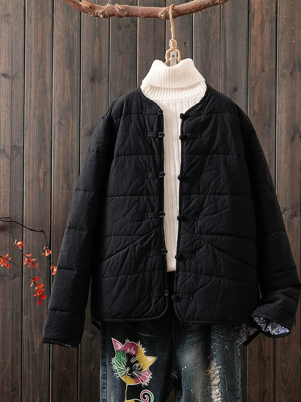 Warm Cotton Jaet Ethnic Sle Loose Fit Retro Korean Version Women's Coat Winter Windproof Button down Tagl Coat
Warm Cotton Jaet Ethnic Sle Loose Fit Retro Korean Version Women's Coat Winter Windproof Button down Tagl Coat