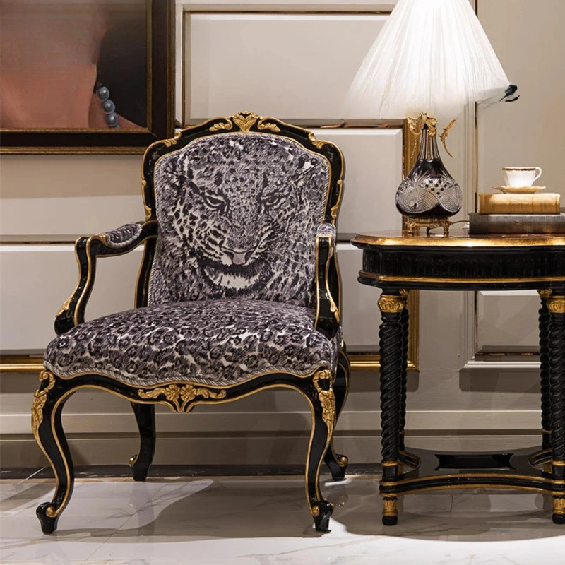 European high-end high-back chair classical image leisure negotiation table and chair hotel decoration
European high-end high-back chair classical image leisure negotiation table and chair hotel decoration