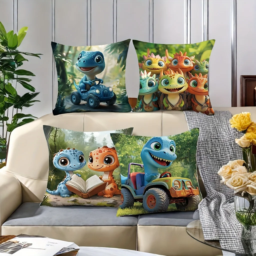 Cute cartoon dinosaur theme digital printing pillow cover double-sided Printed living rooms bedrooms sofas throw cushion cover
Cute cartoon dinosaur theme digital printing pillow cover double-sided Printed living rooms bedrooms sofas throw cushion cover