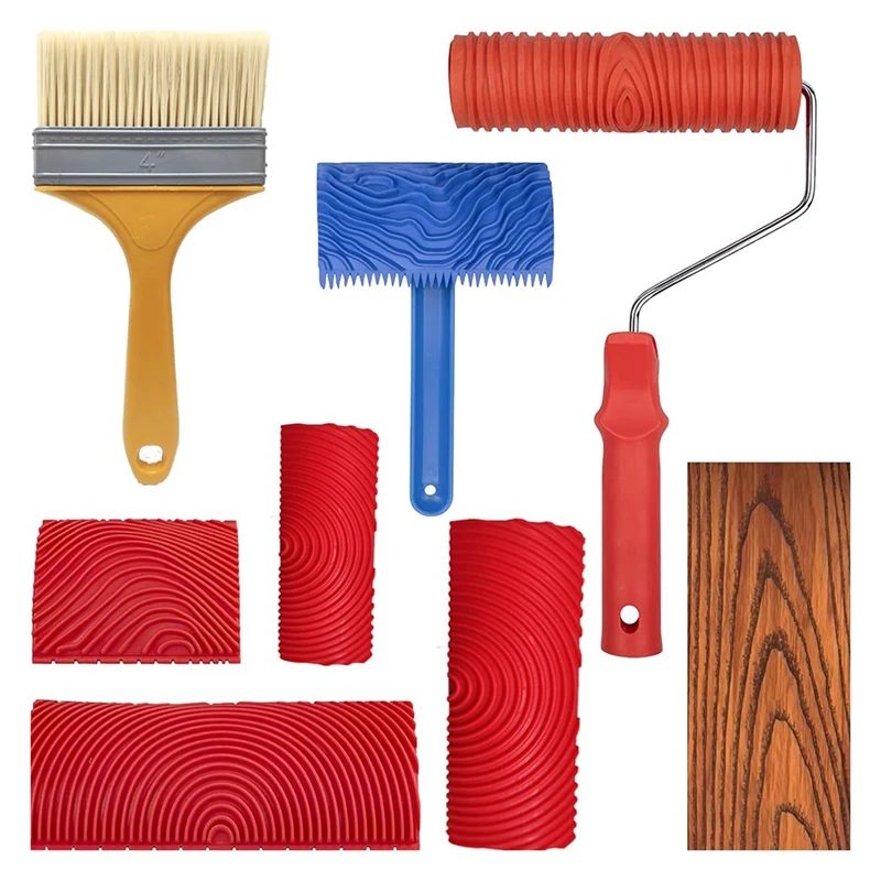 8Pcs Wood Grain Tool Set Wood Texture Paint Tool DIY Rubber Wood Pattern Painting Roller For Wall Room Art Decoration
8Pcs Wood Grain Tool Set Wood Texture Paint Tool DIY Rubber Wood Pattern Painting Roller For Wall Room Art Decoration