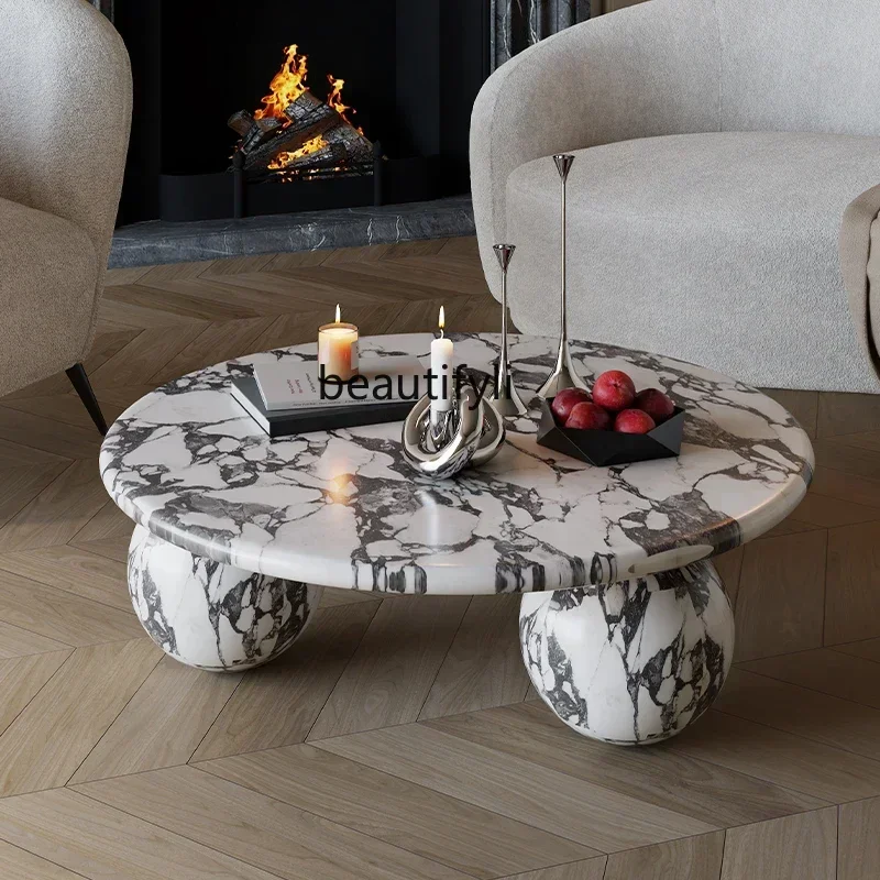 LXFrench marble coffee table new high-end small apartment living room coffee table designer round coffee tableSSS
LXFrench marble coffee table new high-end small apartment living room coffee table designer round coffee tableSSS