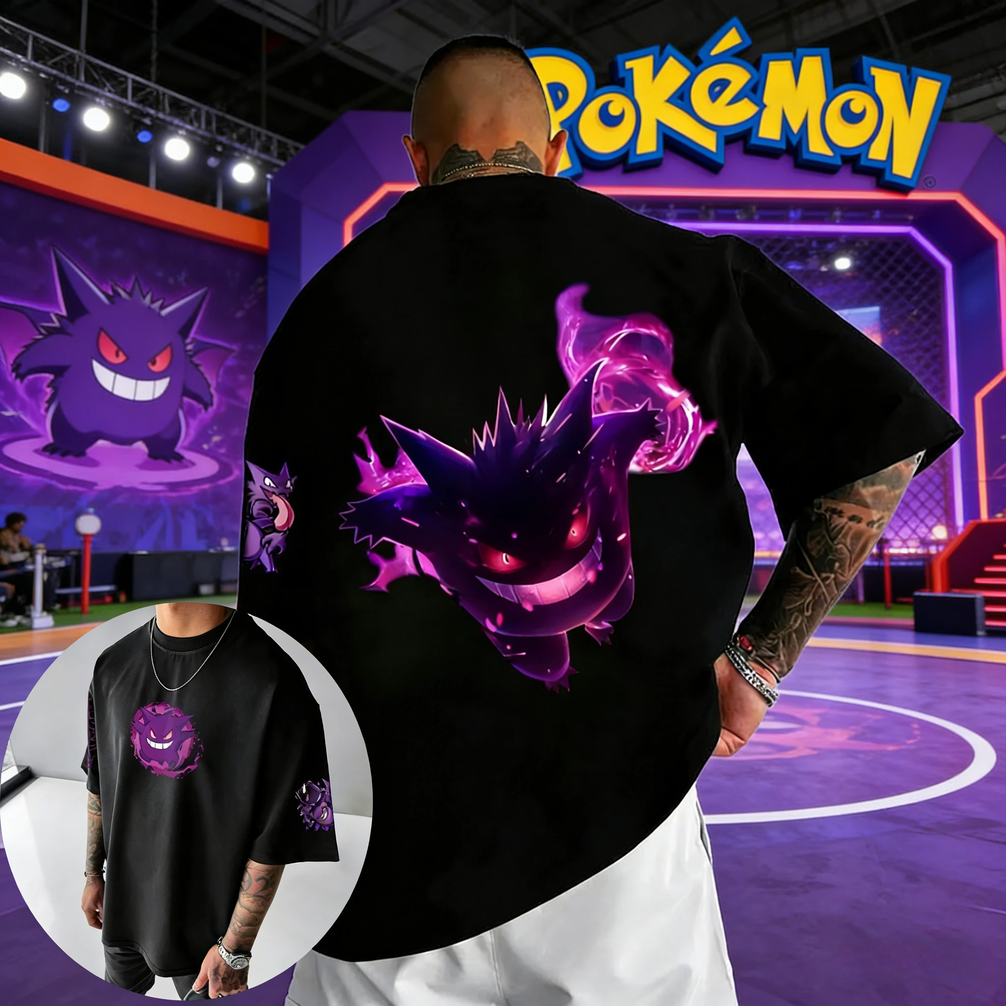Pokemon Gengar Printed Cotton T-shirt Men Women Summer Hip-hop Casual Loose Y2K Parent-child Top
Pokemon Gengar Printed Cotton T-shirt Men Women Summer Hip-hop Casual Loose Y2K Parent-child Top