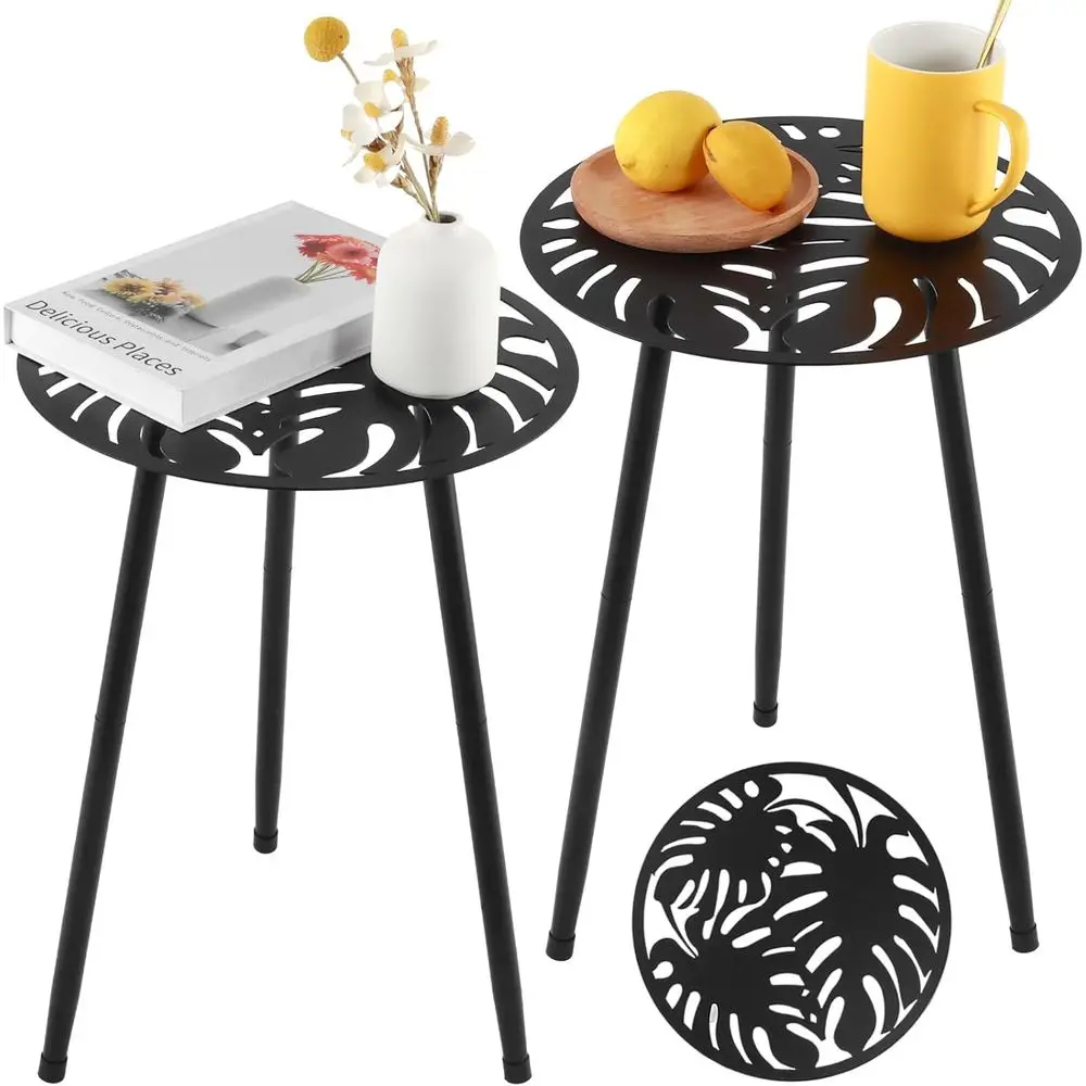 Metal Outdoor Side Tables Set o Two Small Outside Round End Table or Patio ern Accent Garden Table or Small Spaces, Balcony, Por
Metal Outdoor Side Tables Set o Two Small Outside Round End Table or Patio ern Accent Garden Table or Small Spaces, Balcony, Por