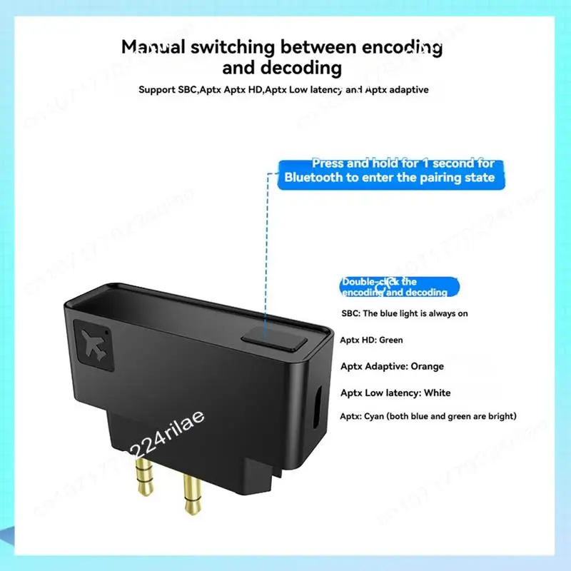 A17Z Беспроводной адаптер для наушников Беспроводной адаптер для самолета для Aptx HD/LL/Adaptive/Aptx/Sbc
A17Z Беспроводной адаптер для наушников Беспроводной адаптер для самолета для Aptx HD/LL/Adaptive/Aptx/Sbc