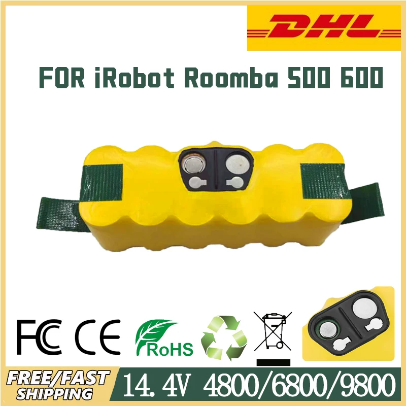 Аккумуляторная батарея 14,4 В для пылесоса iRobot Roomba, аккумуляторы 500 600 700 800 900 серии 620 650 770 780 580
Аккумуляторная батарея 14,4 В для пылесоса iRobot Roomba, аккумуляторы 500 600 700 800 900 серии 620 650 770 780 580