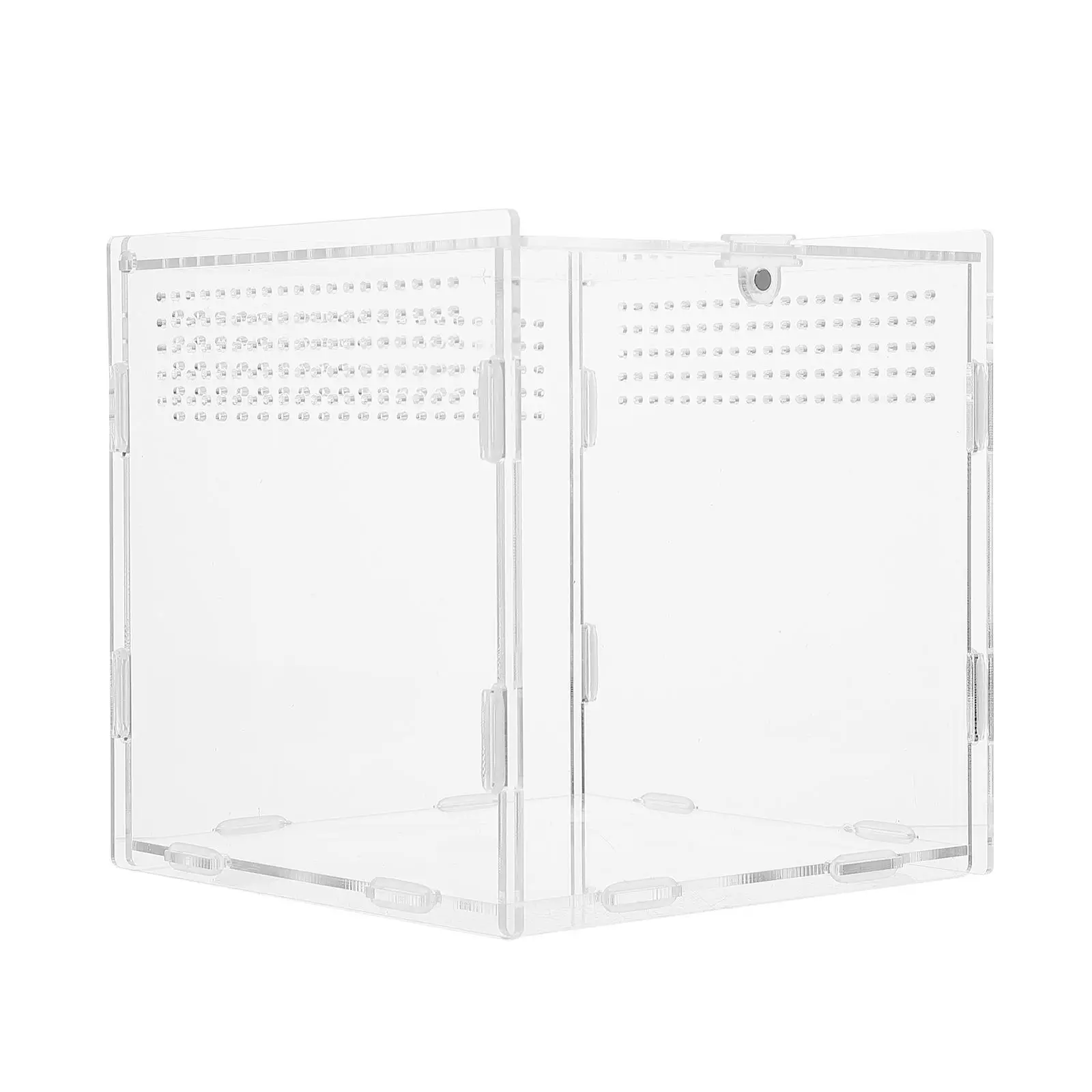 Acrylic Reptile Feeding Box Terrarium Cage Container Ventilation Holes Pet Gecko Snake Spider Breeding Storage Habitat
Acrylic Reptile Feeding Box Terrarium Cage Container Ventilation Holes Pet Gecko Snake Spider Breeding Storage Habitat