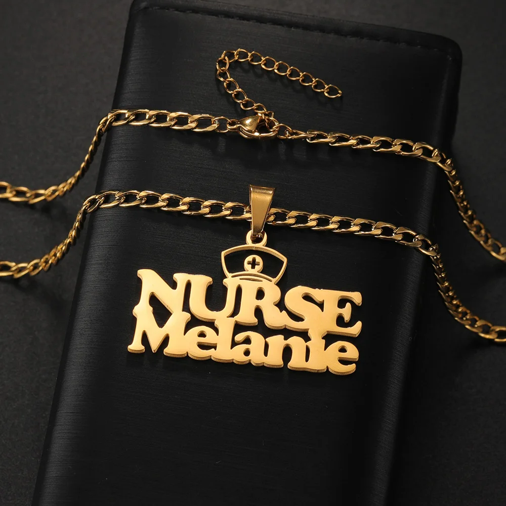 Akizoom Custom Name Necklace Bracelet Cuban Chain Stainless Steel Jewelry Set For Woman Nurse Doctor Medical Staff Unique Gift
Akizoom Custom Name Necklace Bracelet Cuban Chain Stainless Steel Jewelry Set For Woman Nurse Doctor Medical Staff Unique Gift