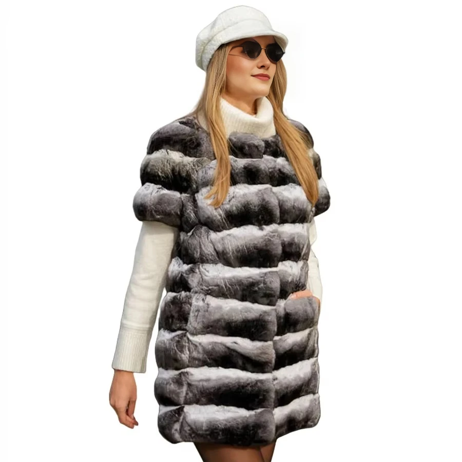 Жилет из меха кролика рекс для женщин, зимний жилет из натурального меха с круглым воротником, роскошный длинный натуральный жилет из кролика, высокое качество, теплый
Жилет из меха кролика рекс для женщин, зимний жилет из натурального меха с круглым воротником, роскошный длинный натуральный жилет из кролика, высокое качество, теплый