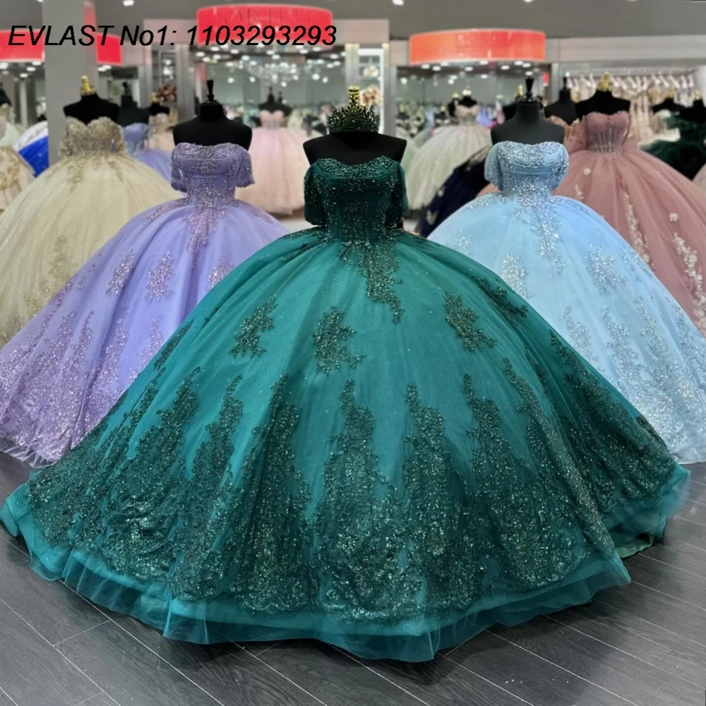 EVLAST Customized 2025 Green Sequins Ball Gown Quinceanera Dres Lace Applique Beading Corset Sweet 16 Vestidos De 15 Anos E1Q987
EVLAST Customized 2025 Green Sequins Ball Gown Quinceanera Dres Lace Applique Beading Corset Sweet 16 Vestidos De 15 Anos E1Q987
