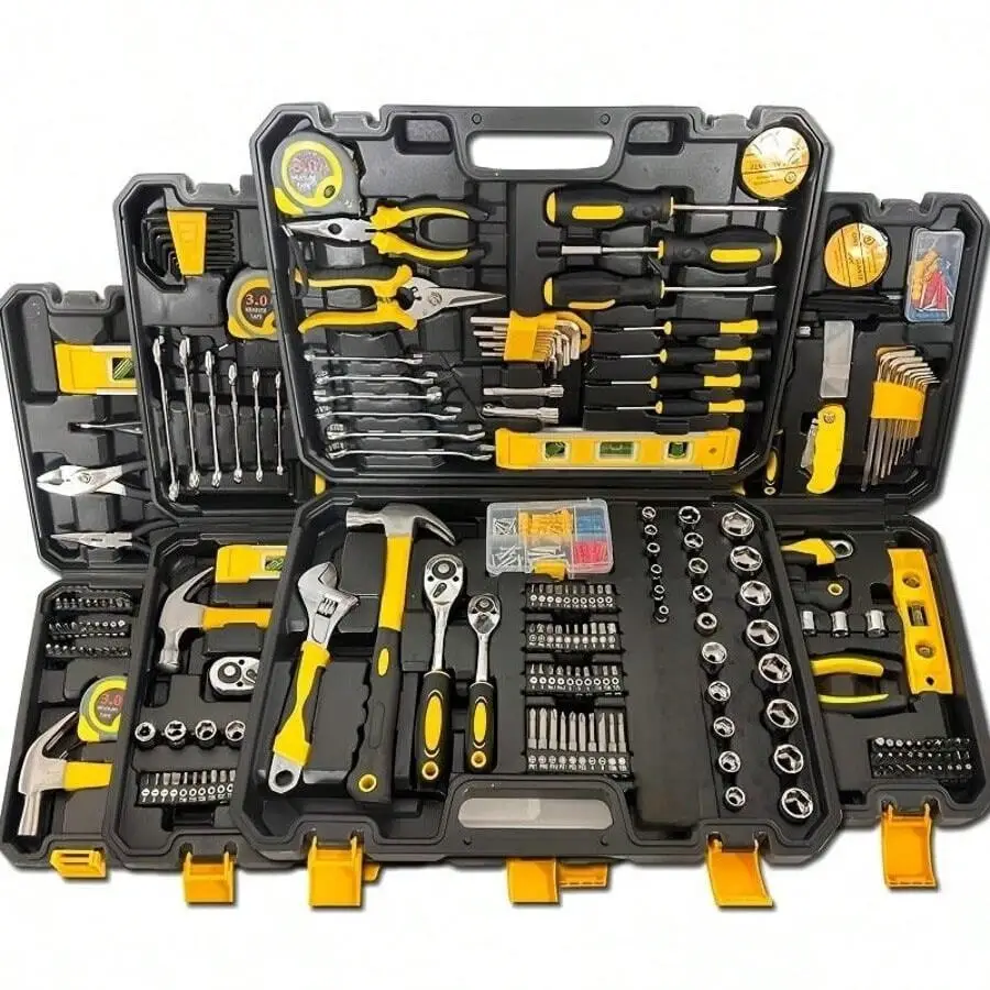 Complete Home & Garage Tool Kit - Carbon Steel Hand Tools For Car, Motorcycle & Bicycle Maintenance - Essential DIY Repair Set W
Complete Home & Garage Tool Kit - Carbon Steel Hand Tools For Car, Motorcycle & Bicycle Maintenance - Essential DIY Repair Set W