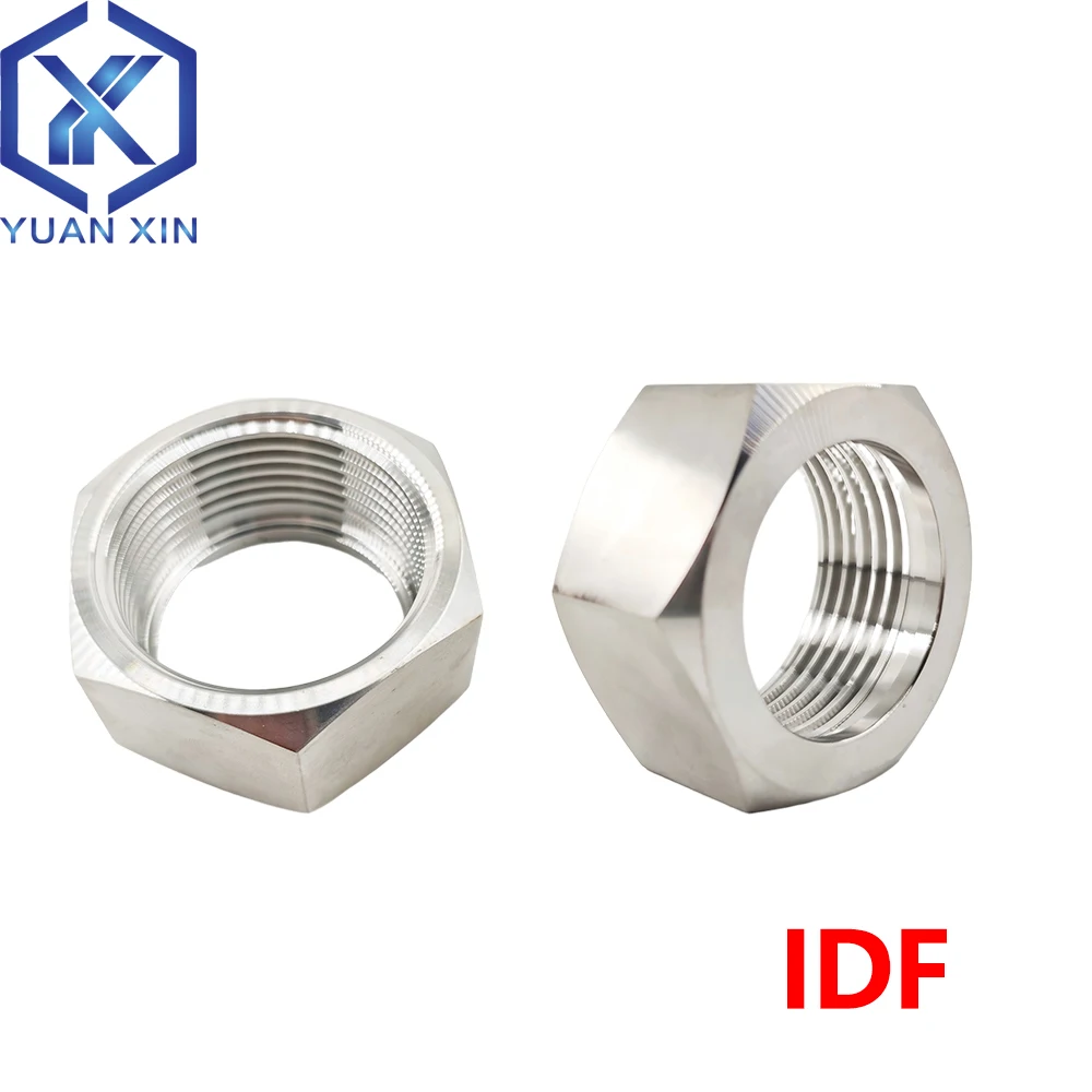 IDF Union with Nut, 304 Stainless Steel Sanitary Beer and Beverage Fittings 1" 1.5" 2" 2.5" 3" 4" Female hexagon nut
IDF Union with Nut, 304 Stainless Steel Sanitary Beer and Beverage Fittings 1" 1.5" 2" 2.5" 3" 4" Female hexagon nut