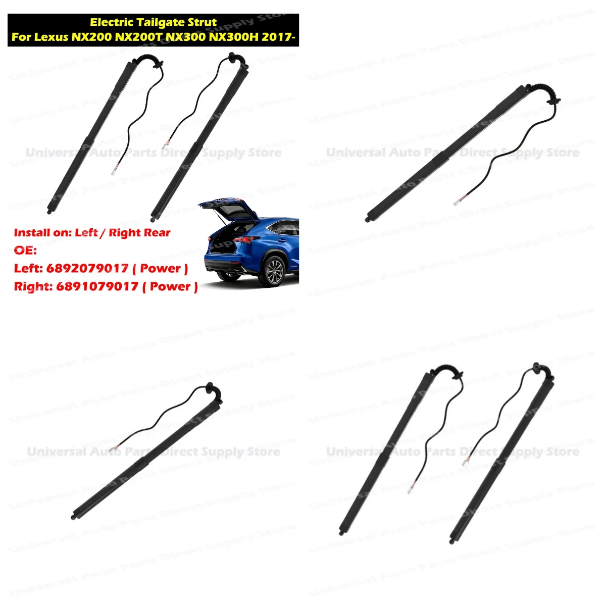 Power Liftgate Shock Electric Tailgate Lift Strut OE 6892079017 6891079017 For Lexus NX200 NX200T NX300 NX300H 2017-2021
Power Liftgate Shock Electric Tailgate Lift Strut OE 6892079017 6891079017 For Lexus NX200 NX200T NX300 NX300H 2017-2021
