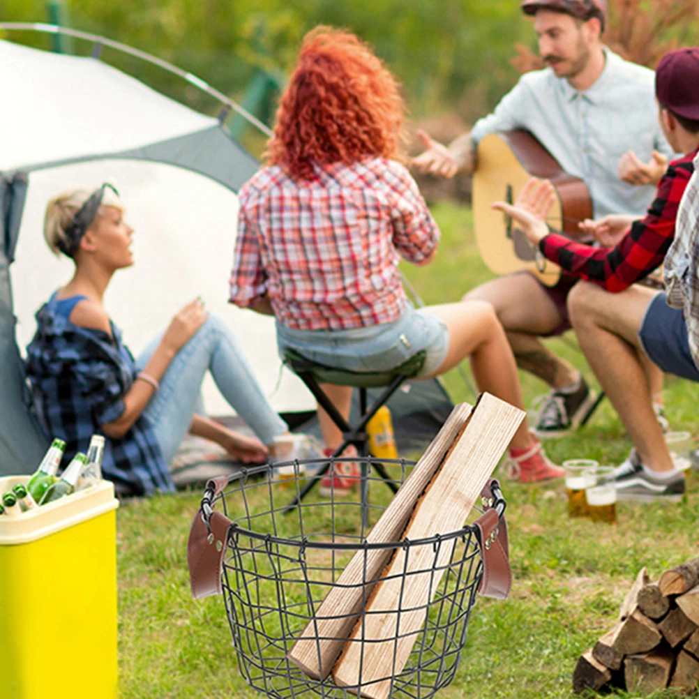 Firewood Storage Basket Round Iron Large Capacity Outdoor Camping Metal Hamper Wire Holder Toy Bin Black Racks Farmhouse
Firewood Storage Basket Round Iron Large Capacity Outdoor Camping Metal Hamper Wire Holder Toy Bin Black Racks Farmhouse