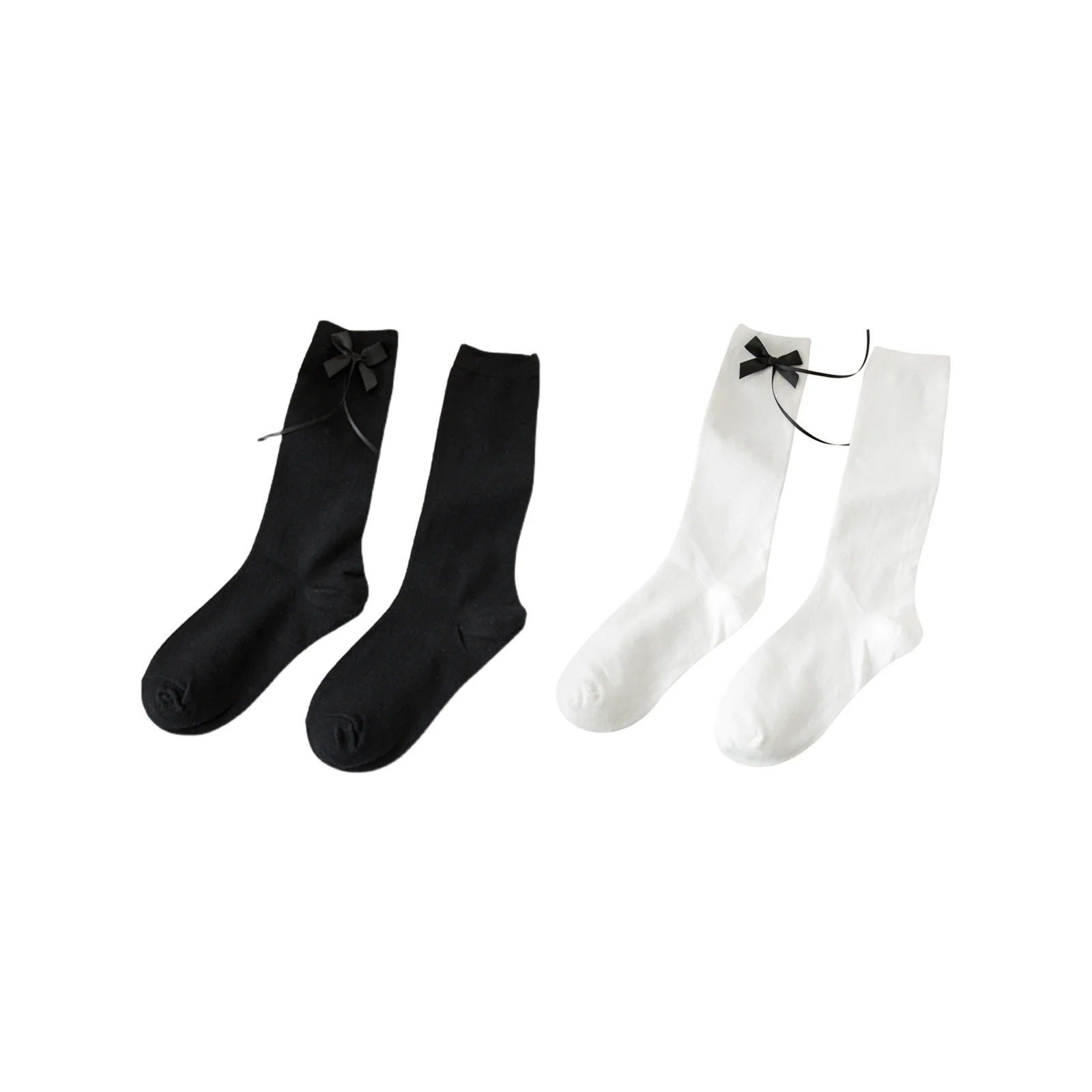 Japanese jk bow ribbon mid-calf socks black and white combination
Japanese jk bow ribbon mid-calf socks black and white combination