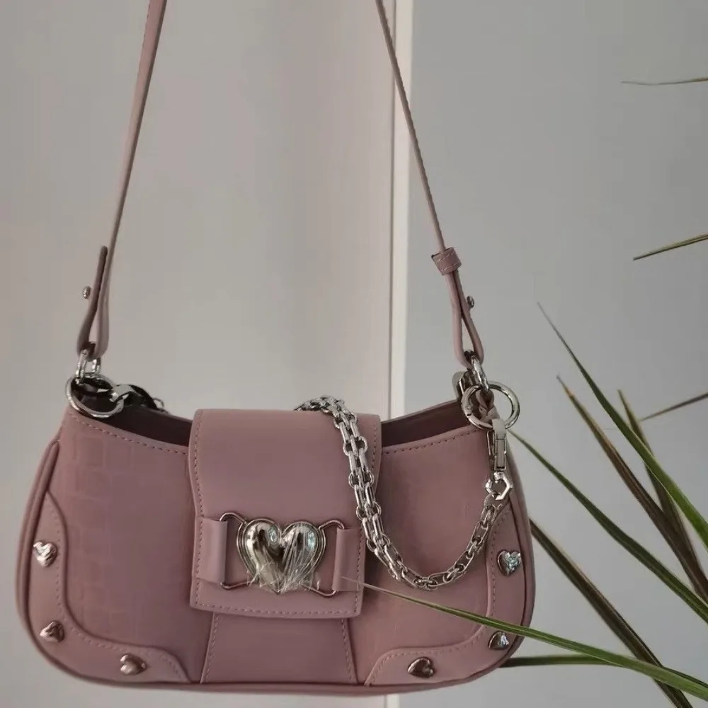 Sweet Punk Y2k Underarm Bag Korean Style Pu Leather Shoulder Bag Metal Buckle Star Women's Handbag Streetwear
Sweet Punk Y2k Underarm Bag Korean Style Pu Leather Shoulder Bag Metal Buckle Star Women's Handbag Streetwear