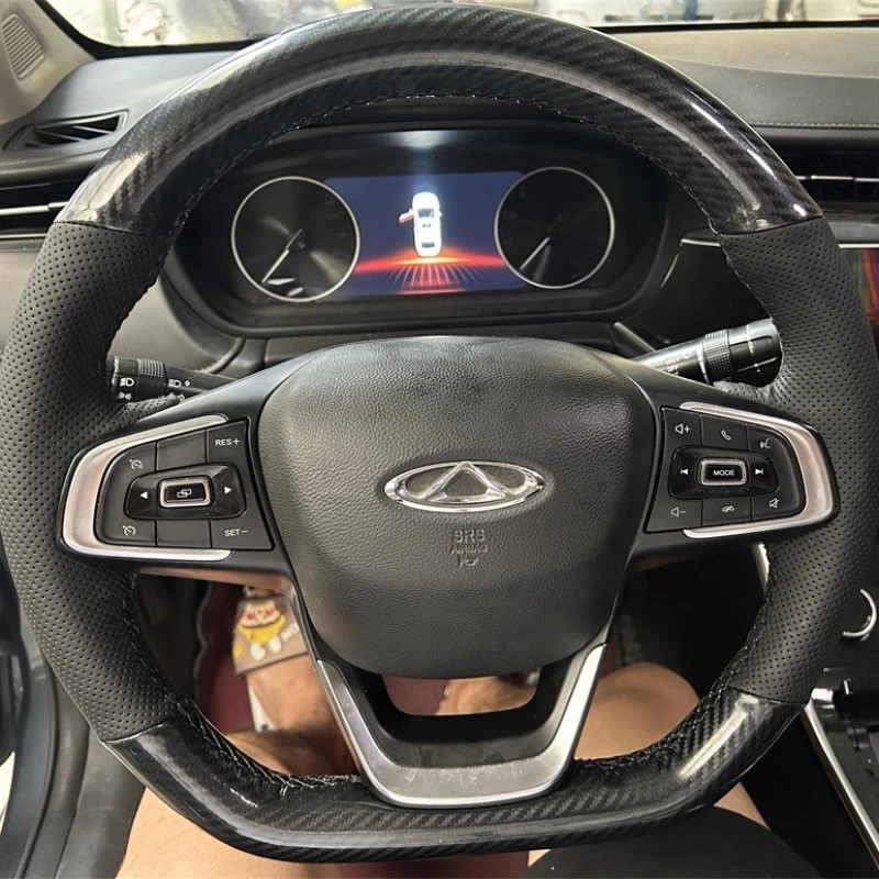 For Chery Tiggo 7Pro 20-21 Tiggo 8 Plus 2022 2024 Hand Stitched non-slip black Genuine Leather carbon fiber Steering Wheel Cover
For Chery Tiggo 7Pro 20-21 Tiggo 8 Plus 2022 2024 Hand Stitched non-slip black Genuine Leather carbon fiber Steering Wheel Cover