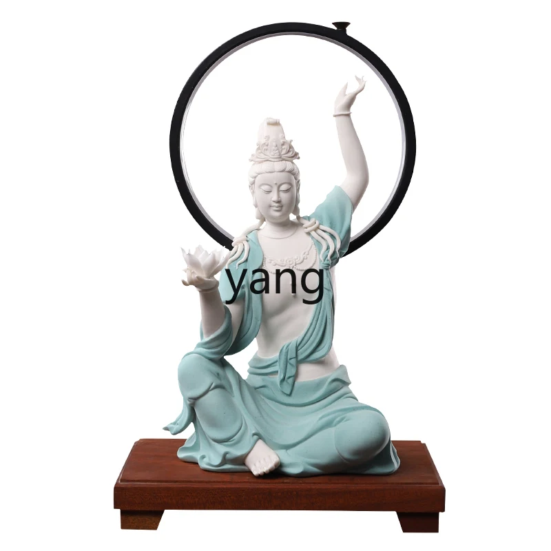 LH ceramic free Guanyin Buddha statue handmade flower home living room creative incense decoration
LH ceramic free Guanyin Buddha statue handmade flower home living room creative incense decoration