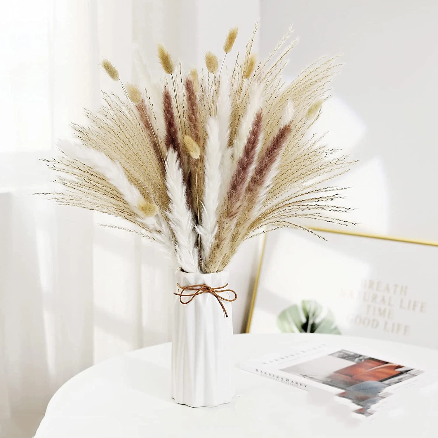 100Pcs/lot Cream Pampas Grass Fluffy Room Phragmites Decoration Natural Bunny Tail Grass Dried Flowers Bouquet Boho Home Decor
100Pcs/lot Cream Pampas Grass Fluffy Room Phragmites Decoration Natural Bunny Tail Grass Dried Flowers Bouquet Boho Home Decor