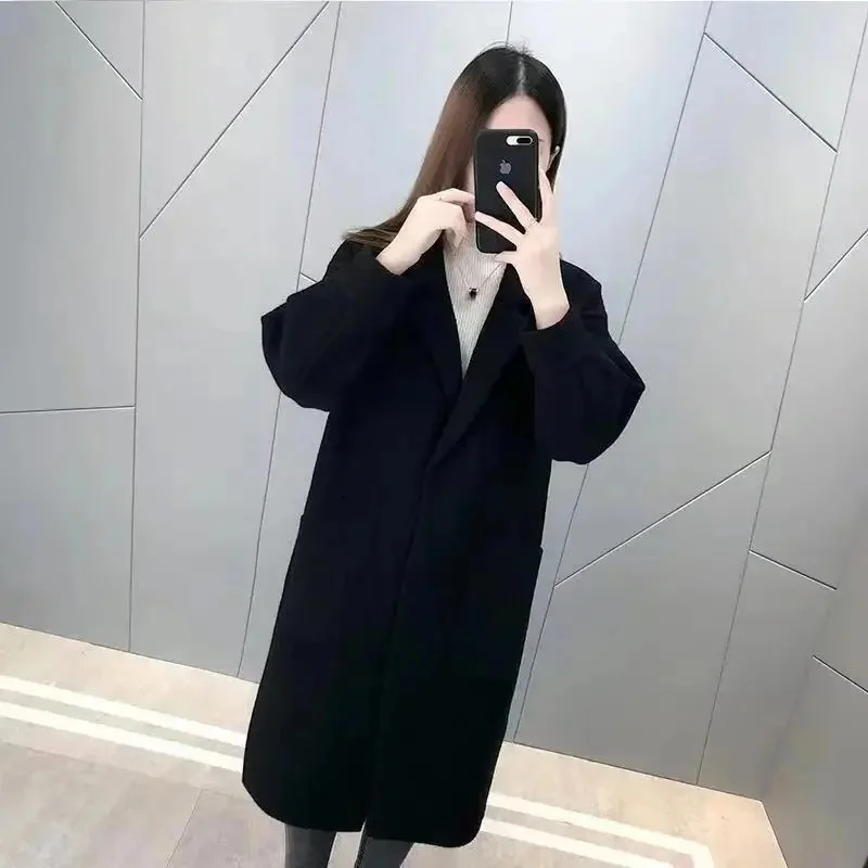 2025 Autumn/Winter New Thickened Loose Long Korean Women's Fat MM Small Fragrant Style Slimming High end Woolen Coat for Women
2025 Autumn/Winter New Thickened Loose Long Korean Women's Fat MM Small Fragrant Style Slimming High end Woolen Coat for Women