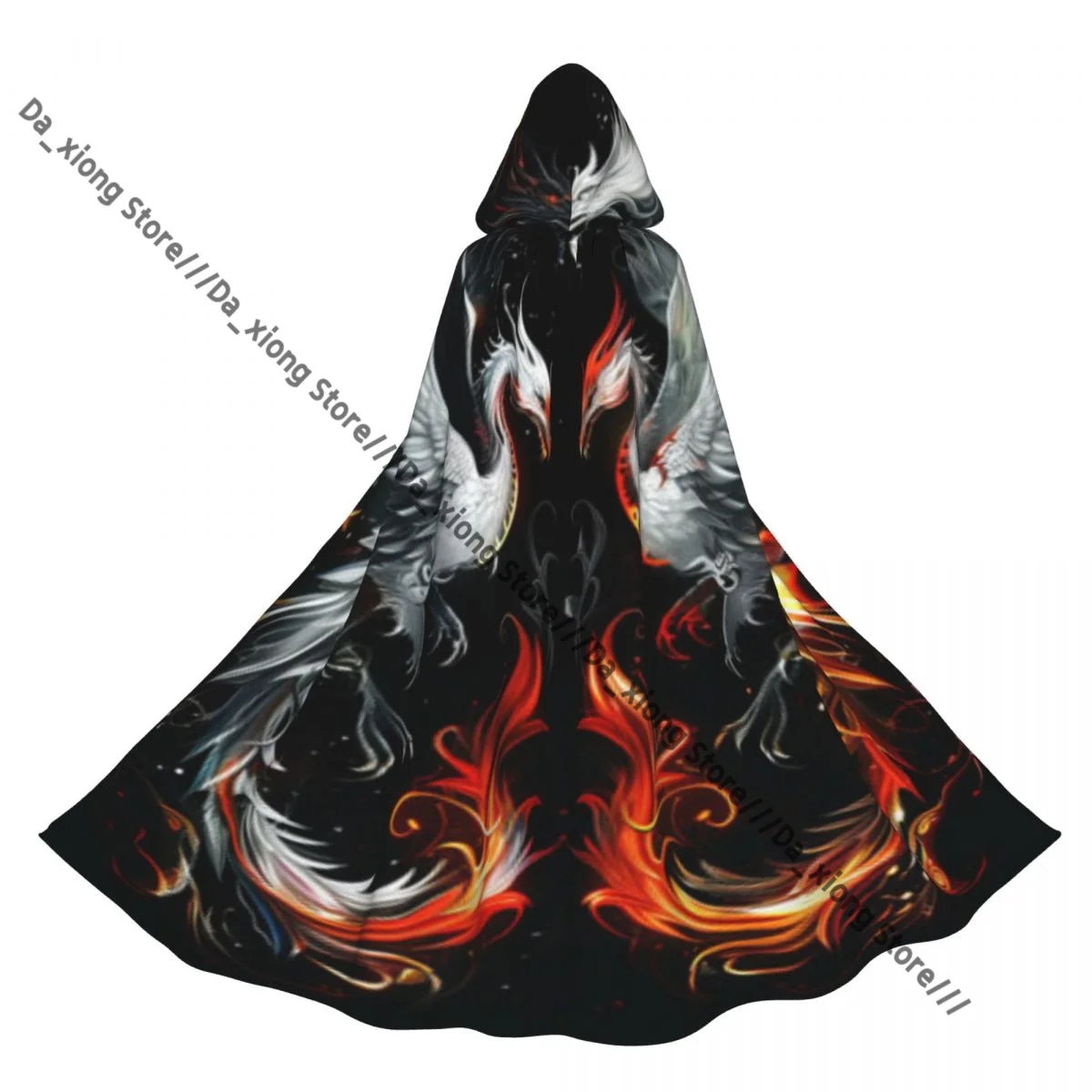 Two Swans In Fire With Wings Witch Cloak Hooded Cosplay Costume Halloween Adult Long Party Cape
Two Swans In Fire With Wings Witch Cloak Hooded Cosplay Costume Halloween Adult Long Party Cape