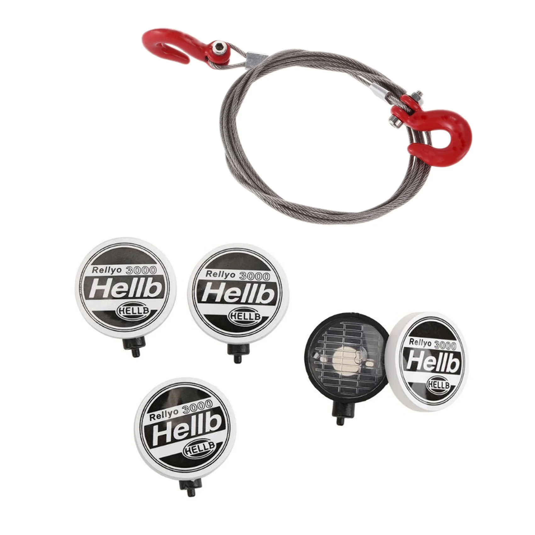 ABJL-1X Steel Tow Rope With Hooks For SCX10 Wraith Axial D90 Parts & 4Pcs RC Car Round LED Light Cover
ABJL-1X Steel Tow Rope With Hooks For SCX10 Wraith Axial D90 Parts & 4Pcs RC Car Round LED Light Cover