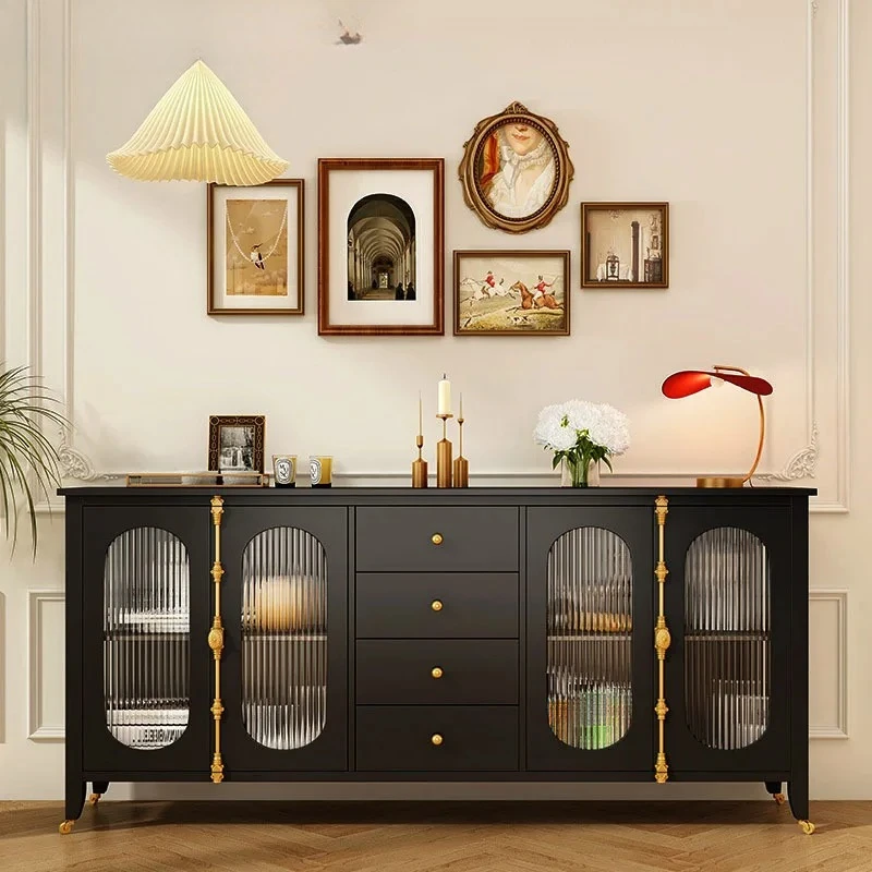 Solid wood dining side cabinet Entry porch cabinet Household multi-pump wall locker side cabinet Glass door storage
Solid wood dining side cabinet Entry porch cabinet Household multi-pump wall locker side cabinet Glass door storage