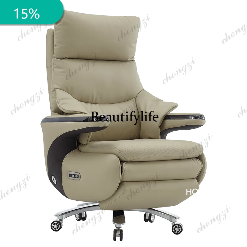 M182 New Electric Genuine Leather Executive Chair High-Back Reclining Office Desk Chair for Daytime Rest and Prolonged Sitting
M182 New Electric Genuine Leather Executive Chair High-Back Reclining Office Desk Chair for Daytime Rest and Prolonged Sitting