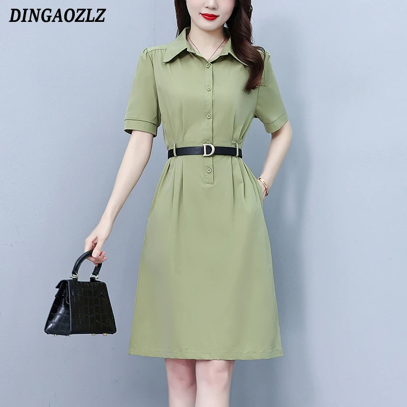 2025 Summer Office Lady Dress A-line Workwear Profession Dress Turndown Collar Short Sleeve Women Dresses Vestidos
2025 Summer Office Lady Dress A-line Workwear Profession Dress Turndown Collar Short Sleeve Women Dresses Vestidos