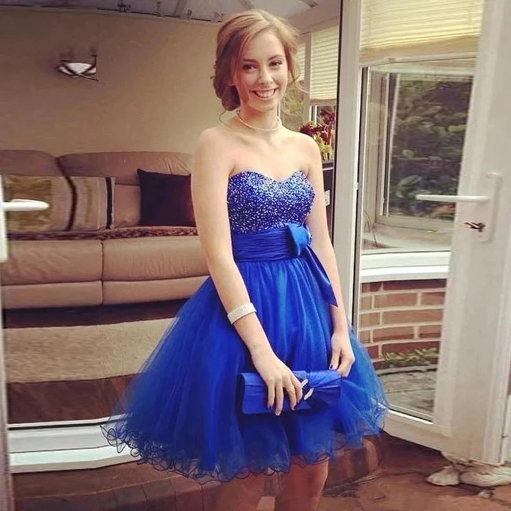 Angelsbridep Blue Bow Beading Homecoming Queen Dress Ruffles Glitter Sweetheart Lace-up Prom Party Gowns Beaded Sequins
Angelsbridep Blue Bow Beading Homecoming Queen Dress Ruffles Glitter Sweetheart Lace-up Prom Party Gowns Beaded Sequins