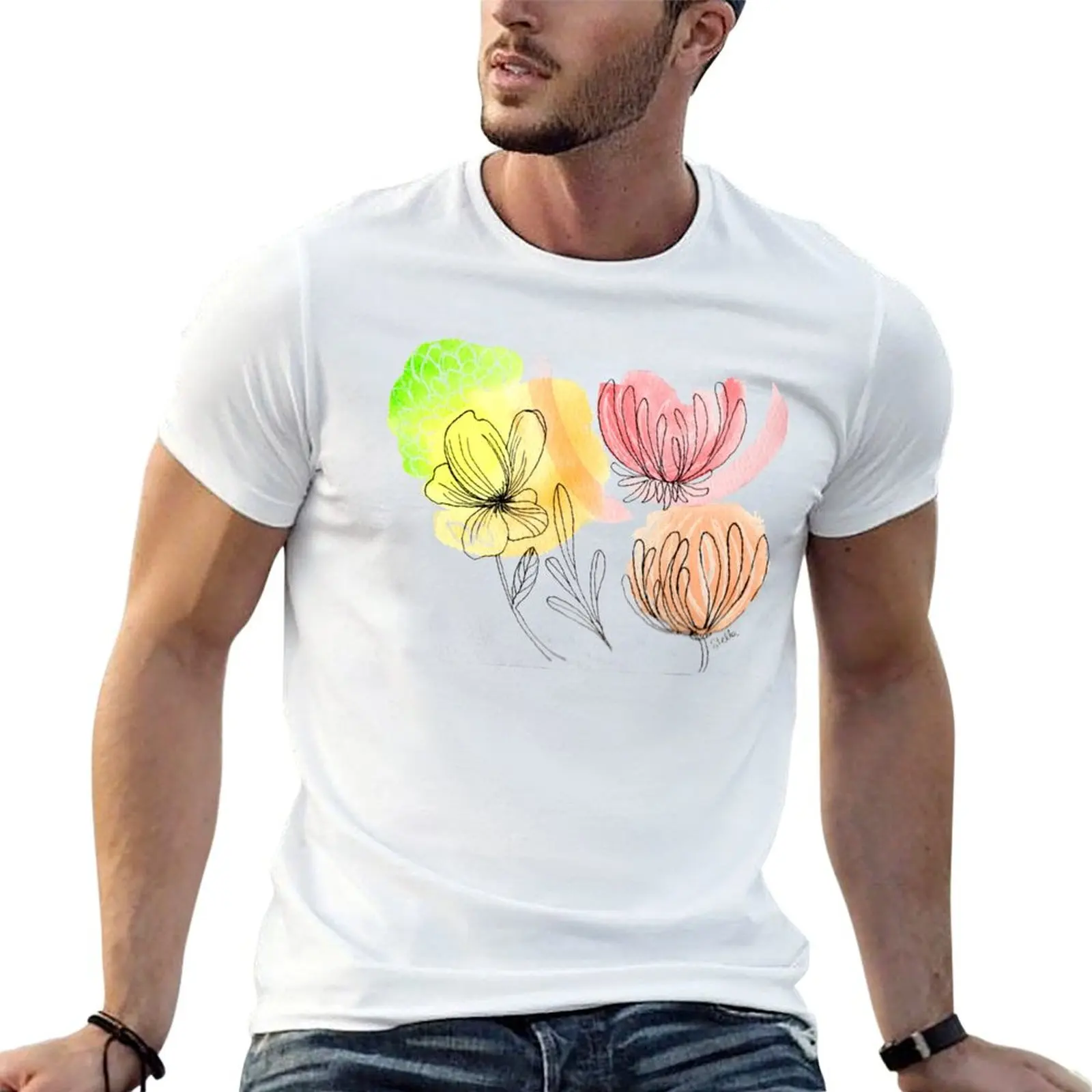 for fit funny Abstract Flowers man shirts Spring t cotton shirts slim t T-Shirt Watercolor
for fit funny Abstract Flowers man shirts Spring t cotton shirts slim t T-Shirt Watercolor