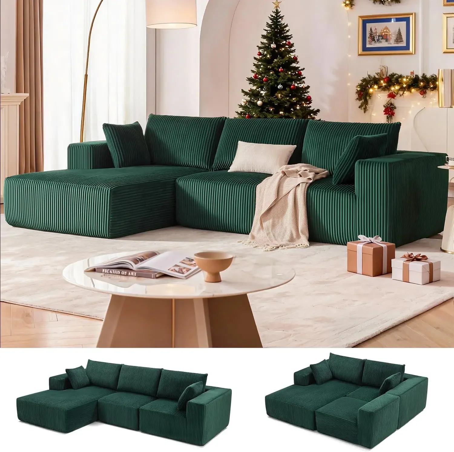 108” Modular Sectional Sofa, Cloud Sectional Couch with Deep Seat, Modern Modular L-Shape Sofa Couch with Chaise,Upholstered Bon
108” Modular Sectional Sofa, Cloud Sectional Couch with Deep Seat, Modern Modular L-Shape Sofa Couch with Chaise,Upholstered Bon