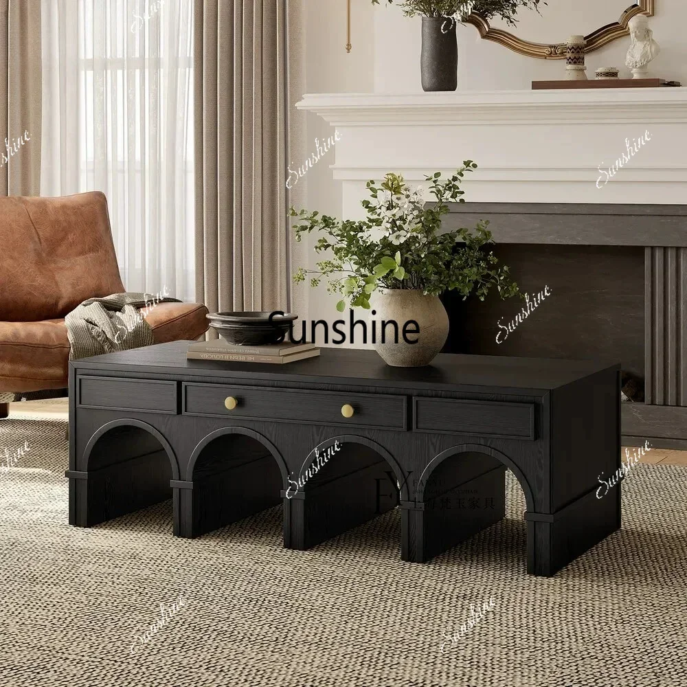 American retro solid wood coffee table small apartment living room homestay coffee table
American retro solid wood coffee table small apartment living room homestay coffee table