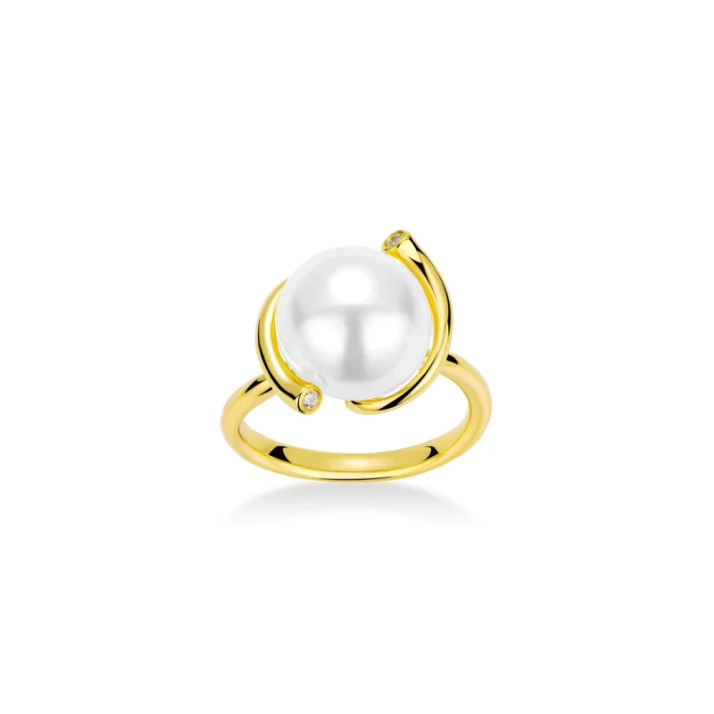 BELLUX 925 Silver Synthetic Zircon Gold White Moonlight Round Large Pearl Fashion Unique Design Ring
BELLUX 925 Silver Synthetic Zircon Gold White Moonlight Round Large Pearl Fashion Unique Design Ring